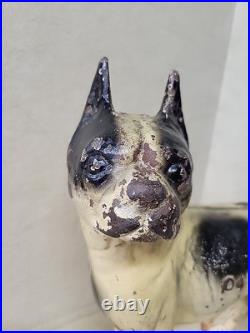 Original Left Facing Antique Cast Iron BROWN Boston Terrier Bull Dog Door Stop Original Left Facing Antique Cast Iron BROWN Boston Terrier Bull Dog Door Stop