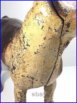 Original Left Facing Antique Cast Iron BROWN Boston Terrier Bull Dog Door Stop Original Left Facing Antique Cast Iron BROWN Boston Terrier Bull Dog Door Stop