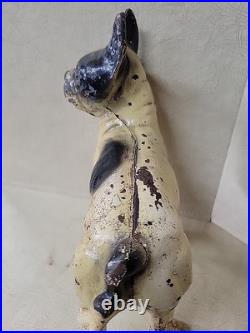 Original Left Facing Antique Cast Iron BROWN Boston Terrier Bull Dog Door Stop Original Left Facing Antique Cast Iron BROWN Boston Terrier Bull Dog Door Stop