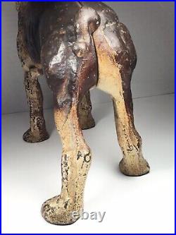 Original Left Facing Antique Cast Iron BROWN Boston Terrier Bull Dog Door Stop Original Left Facing Antique Cast Iron BROWN Boston Terrier Bull Dog Door Stop