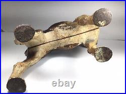 Original Left Facing Antique Cast Iron BROWN Boston Terrier Bull Dog Door Stop Original Left Facing Antique Cast Iron BROWN Boston Terrier Bull Dog Door Stop