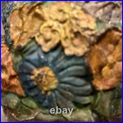 Original Paint. Large Colorful FLOWER BOUQUET Cast Iron DOORSTOP RARE Original Paint. Large Colorful FLOWER BOUQUET Cast Iron DOORSTOP RARE