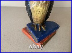 Owl on Books Cast Iron Doorstop Eastern Specialty Co. #68