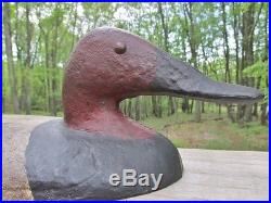 Painted Cast Iron Doorstop Sink Box Duck Decoy Canvas Back 17lbs/bookend/decor