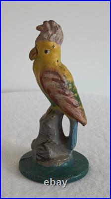 PARROT CAST IRON DOORSTOP Full Figure, No Markings, 3 1/4 lbs. 7