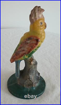 PARROT CAST IRON DOORSTOP Full Figure, No Markings, 3 1/4 lbs. 7