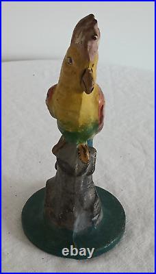 PARROT CAST IRON DOORSTOP Full Figure, No Markings, 3 1/4 lbs. 7