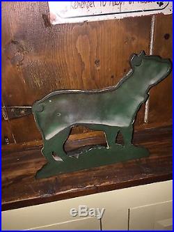 PREMIUM! ANTIQUE BRADLEY HUBBARD CAST IRON BOSTON TERRIER DOG HOME DOORSTOP