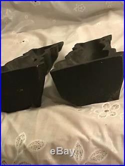 Pair Of Majestic cast iron black cat Doorstops All Original