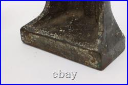 Pair of Painted Cast Iron Antique Parrot Door Stops Bookends #52830