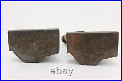 Pair of Painted Cast Iron Antique Parrot Door Stops Bookends #52830