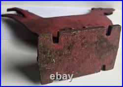Primitive Cast Iron Red Rooster Boot Scraper Woodmill Weight Door Stop Folk Art