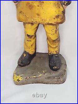 RARE 15in Antique c1910 Cast Iron Old Salt Fisherman Eastern Specialty Doorstop RARE 15in Antique c1910 Cast Iron Old Salt Fisherman Eastern Specialty Doorstop