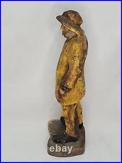 RARE 15in Antique c1910 Cast Iron Old Salt Fisherman Eastern Specialty Doorstop RARE 15in Antique c1910 Cast Iron Old Salt Fisherman Eastern Specialty Doorstop