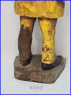 RARE 15in Antique c1910 Cast Iron Old Salt Fisherman Eastern Specialty Doorstop RARE 15in Antique c1910 Cast Iron Old Salt Fisherman Eastern Specialty Doorstop