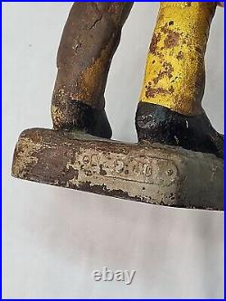 RARE 15in Antique c1910 Cast Iron Old Salt Fisherman Eastern Specialty Doorstop RARE 15in Antique c1910 Cast Iron Old Salt Fisherman Eastern Specialty Doorstop