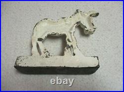 RARE 1920's MISSOURI MULES DOORSTOP BOOK END CASTRITE TOPEKA CAST IRON ANTIQUE