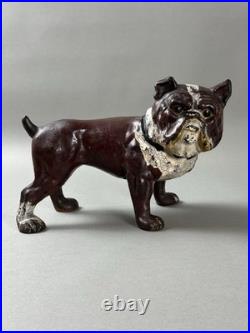 RARE 1930s ANTIQUE HUBLEY ENGLISH BULLDOG CAST IRON DOORSTOP