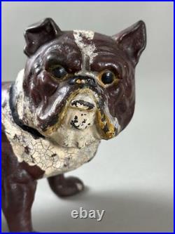 RARE 1930s ANTIQUE HUBLEY ENGLISH BULLDOG CAST IRON DOORSTOP