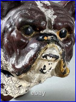 RARE 1930s ANTIQUE HUBLEY ENGLISH BULLDOG CAST IRON DOORSTOP