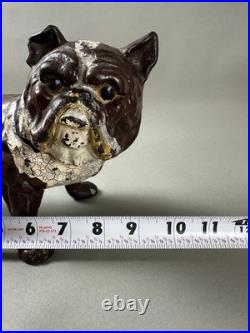 RARE 1930s ANTIQUE HUBLEY ENGLISH BULLDOG CAST IRON DOORSTOP