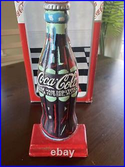 RARE 1997 Coca-Cola Coke Bottle cast iron doorstop 12 tall New In Box NIB