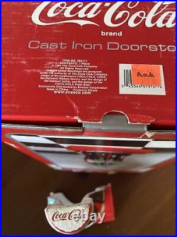 RARE 1997 Coca-Cola Coke Bottle cast iron doorstop 12 tall New In Box NIB