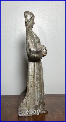 RARE Antique #1277 Victorian Woman Gypsy Peasant Cast Iron Figural Door Stop