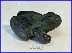 RARE Antique Cast Iron FROG. DETAILED MALE ANATOMY. Doorstop Paperweight