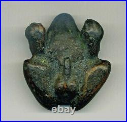 RARE Antique Cast Iron FROG. DETAILED MALE ANATOMY. Doorstop Paperweight