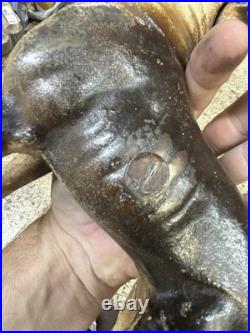 RARE Antique Hubley Cast Iron Original Paint Boston Terrier Dog Doorstop