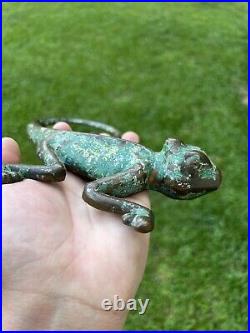 RARE Antique Sherwin Williams Paint & Varnish Chameleon Cast Iron Advertising