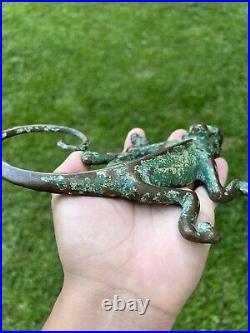 RARE Antique Sherwin Williams Paint & Varnish Chameleon Cast Iron Advertising