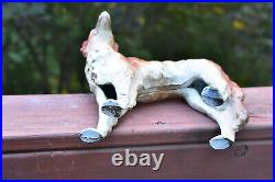RARE Antique WOLFHOUND SPENCER Hubley Whipet Borzoi Greyhound CAST IRON DOORSTOP