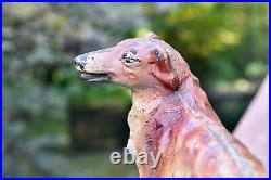 RARE Antique WOLFHOUND SPENCER Hubley Whipet Borzoi Greyhound CAST IRON DOORSTOP