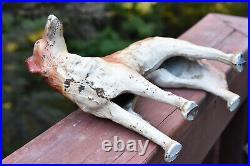 RARE Antique WOLFHOUND SPENCER Hubley Whipet Borzoi Greyhound CAST IRON DOORSTOP