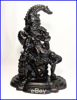 RARE LATE 19TH C 12 PUNCH & JUDY' (UK) CAST IRON DOOR STOP C. 1880, WithORIG PAINT