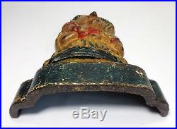 RARE LATE 19TH C 12'PUNCH & JUDY' (UK) CAST IRON DOOR STOP C. 1880 WithORIG PAINT