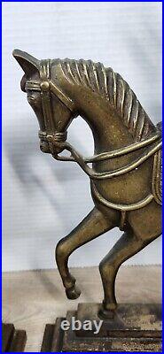 RARE PAIR Metal Doorstop Cavalry Horse Rider Horseman French Soldier Uniform
