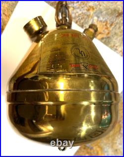RARE Vintage 1940s STOP-FIRE BRASS GLOBE FIRE EXTINGUISHER HANGING