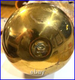 RARE Vintage 1940s STOP-FIRE BRASS GLOBE FIRE EXTINGUISHER HANGING