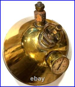 RARE Vintage 1940s STOP-FIRE BRASS GLOBE FIRE EXTINGUISHER HANGING