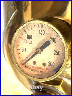 RARE Vintage 1940s STOP-FIRE BRASS GLOBE FIRE EXTINGUISHER HANGING