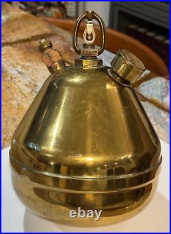 RARE Vintage 1940s STOP-FIRE BRASS GLOBE FIRE EXTINGUISHER HANGING