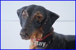 RARE Vintage HUBLEY PA USA cast iron dachshund dog doorstop art statue