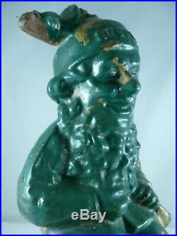 RARE old RECORD TOOLS cast iron Gnome ADVERTISING door stop counter top display