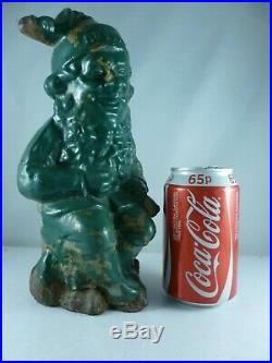 RARE old RECORD TOOLS cast iron Gnome ADVERTISING door stop counter top display