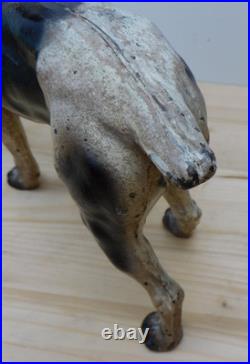 Rare Antique 10.5 Cast Iron Brittany Spaniel Door Stop Original Paint