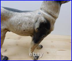 Rare Antique 10.5 Cast Iron Brittany Spaniel Door Stop Original Paint