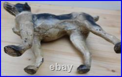 Rare Antique 10.5 Cast Iron Brittany Spaniel Door Stop Original Paint